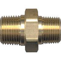 Reducing Hex Nipple, Brass, 1/4" x 1/8", NPT x NPT Rock Safety Industrial Ltd