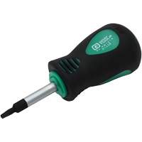Stubby Square Recess Screwdriver, #1 Tip, Round, 3-1/4" L, Cushion Grip Handle Rock Safety Industrial Ltd